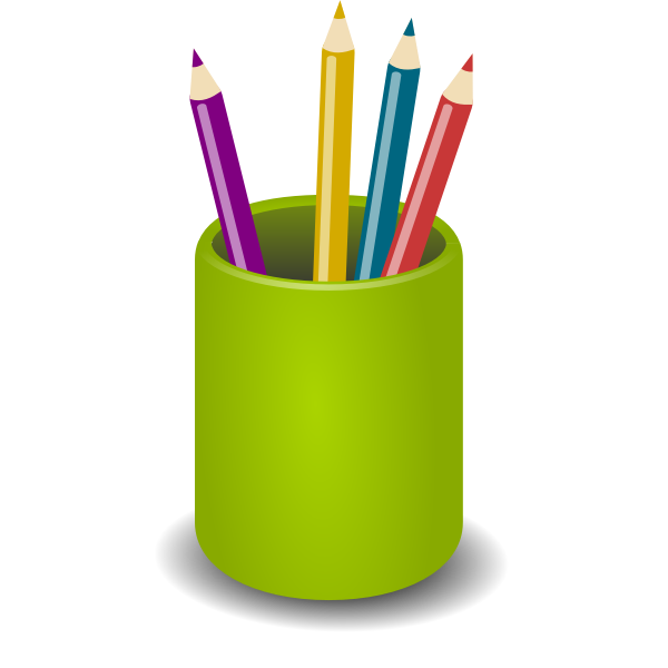 Coloerd pencils stand vector image