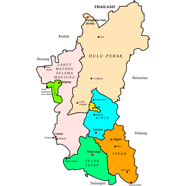 Map of Perak