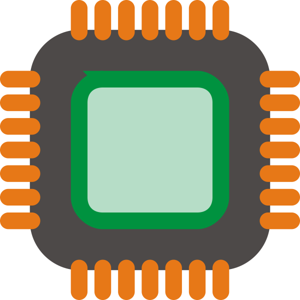 Generic computer chip vector image