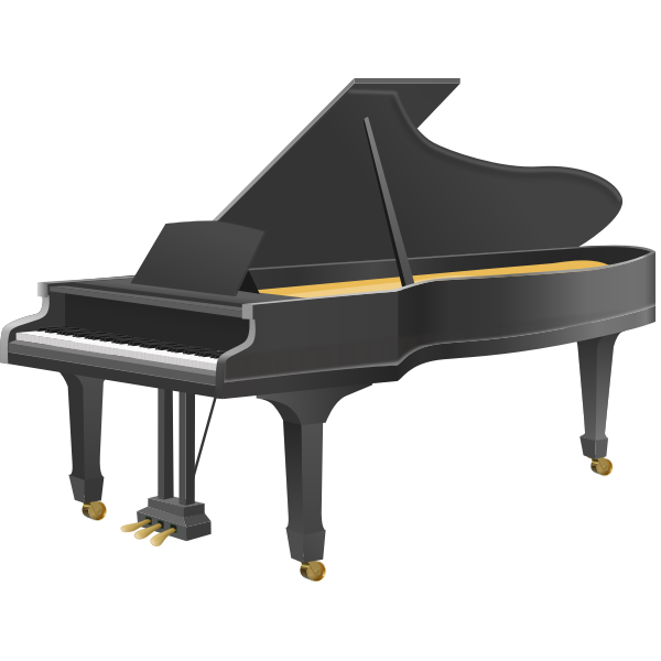 Vector clip art of a grand piano