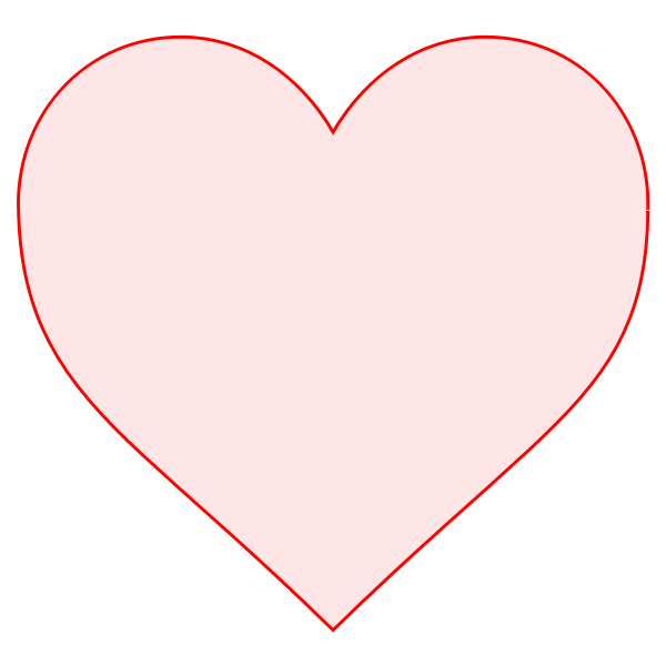 Pink heart with red border vector image