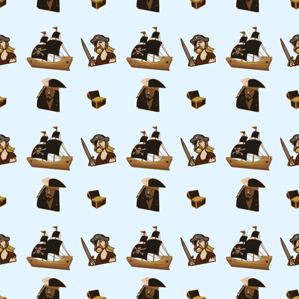 Pirate seamless pattern