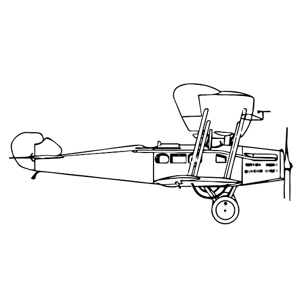 line art airplane