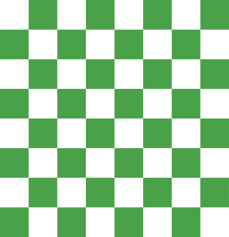 Playable Chessboard Green and White Squares