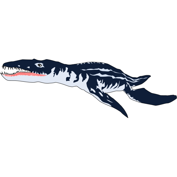 Vector clip art of pliosaurus