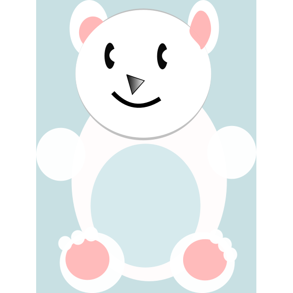 Vector image of cartoon polar bear