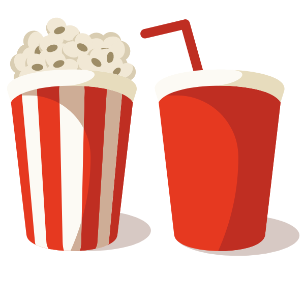 Popcorn and soda drink