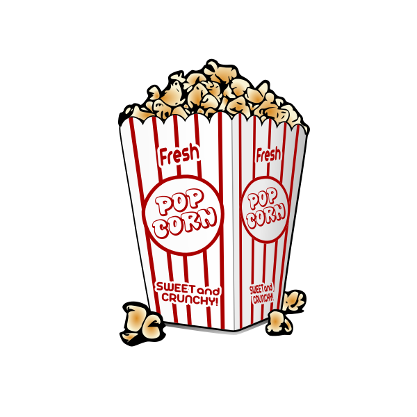 Popcorn bag vector clip art