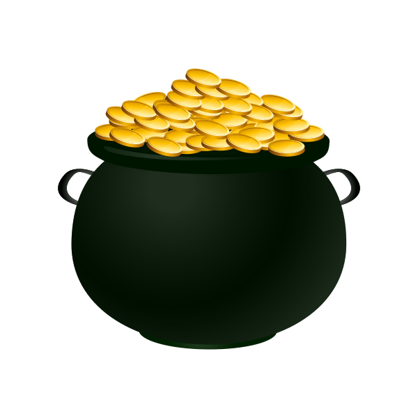 A pot of gold vector image