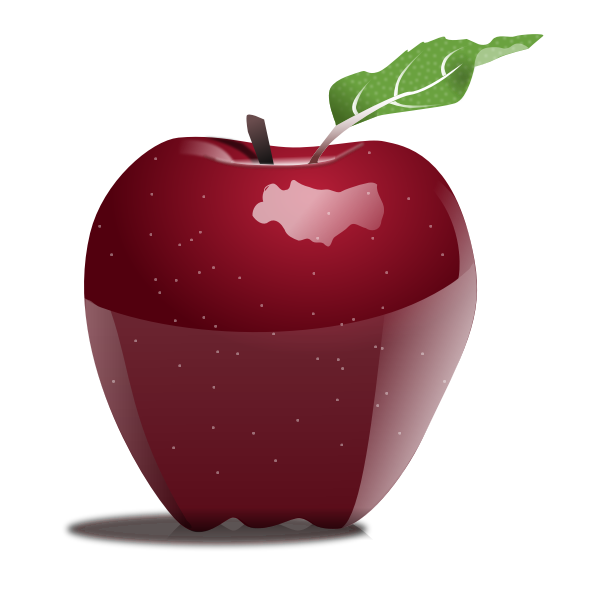 Photorealistic vector image of apple