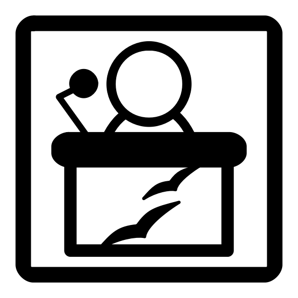 Vector image of monochrome PPT file type sign