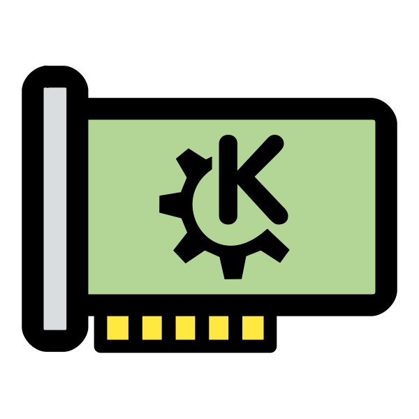 Vector drawing of primary hardware KDE icon