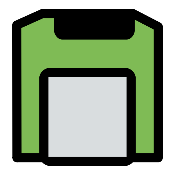 Green floppy disc vector image