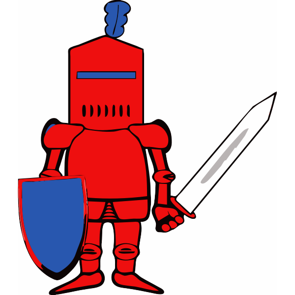 Vector illustration of classic knight in armor