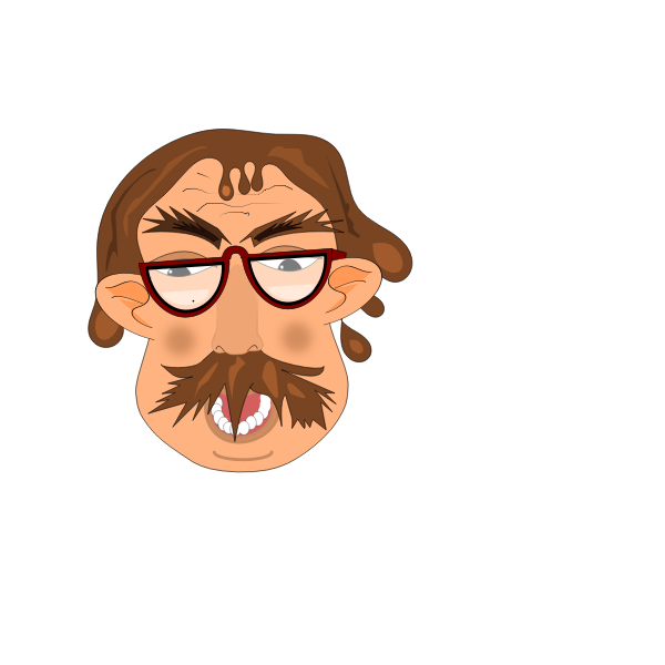 Professor in cartoon style