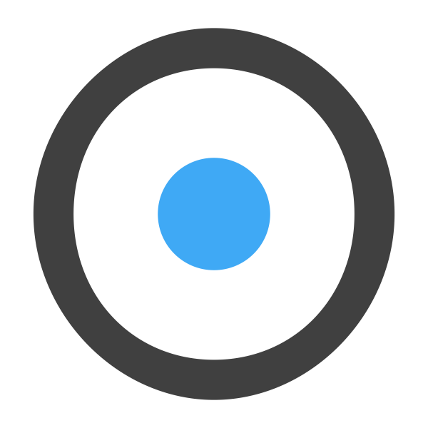 Simple gray and blue icon