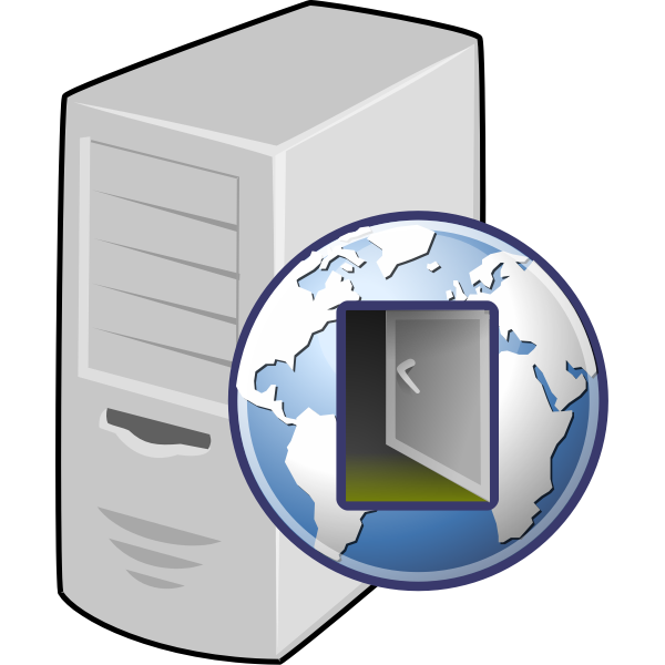 Proxy server icon vector drawing