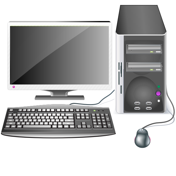 Desktop computer with display