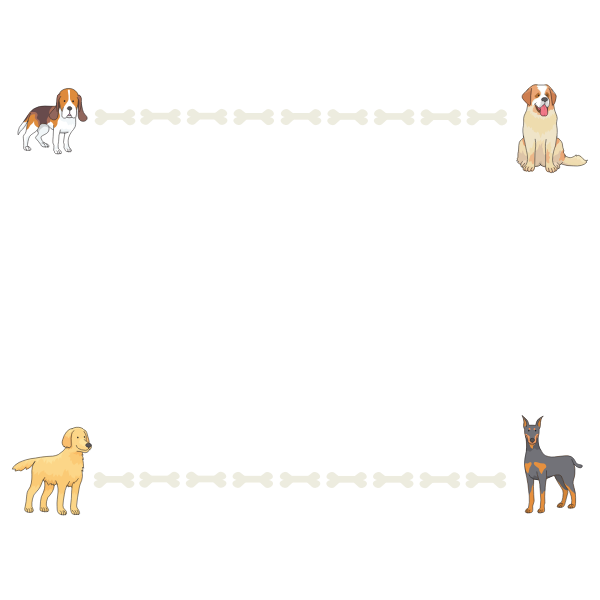 Dogs and bones frame