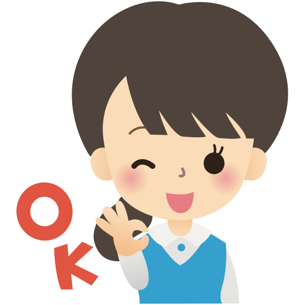 Girl with OK gesture