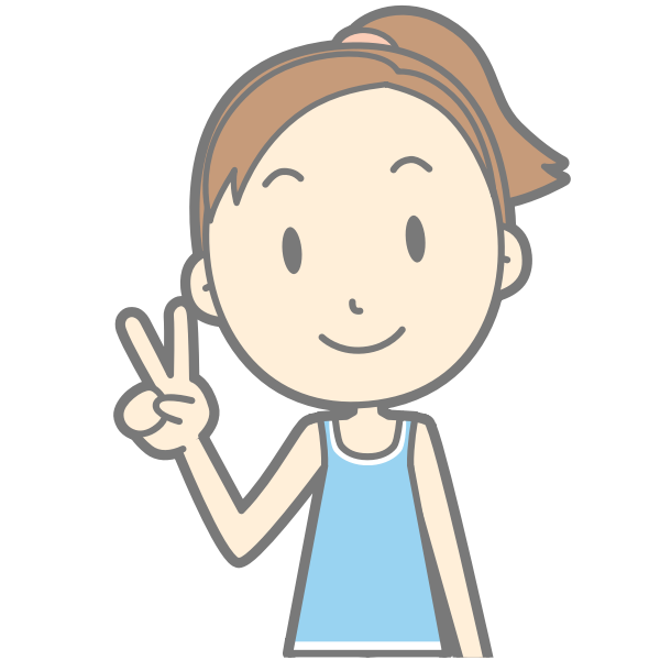 Cartoon girl peace sign