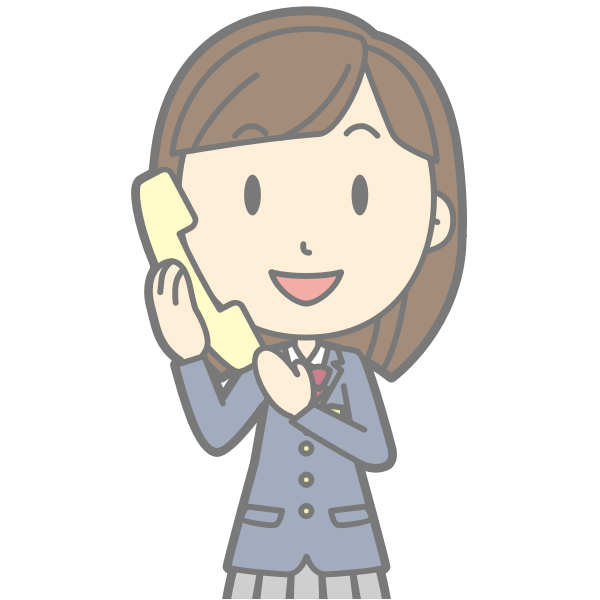 Female using telephone