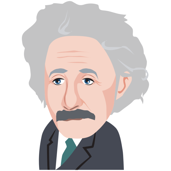 Albert Einstein cartoon image