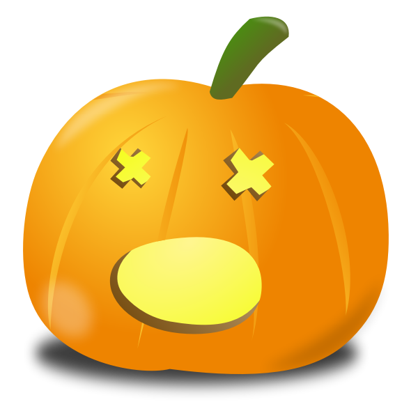 Amazed pumpkin vector graphics