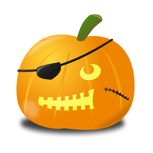 Pirate pumpkin vector graphics