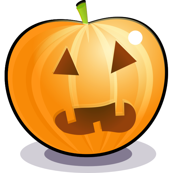 Spooky orange pumpkin vector illustration