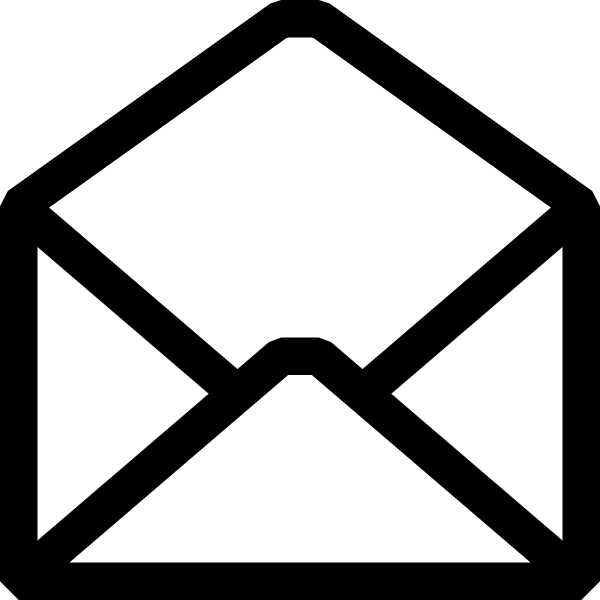 Open letter vector icon