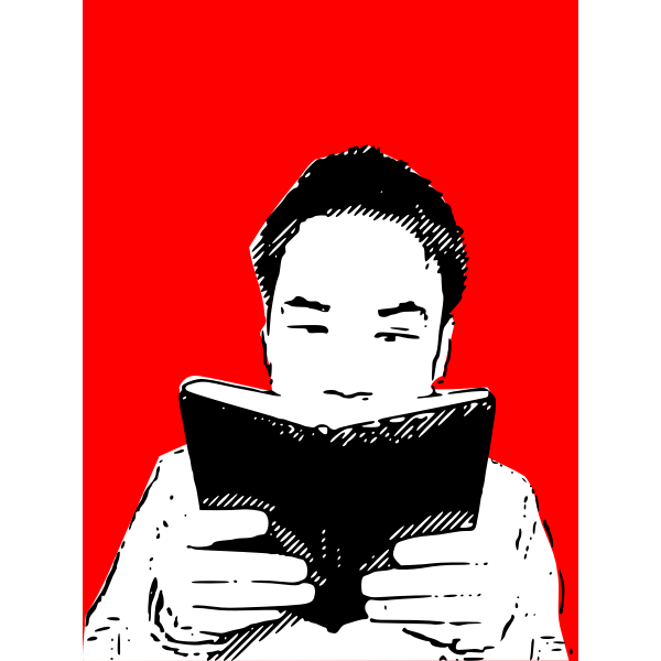 Japanese man reading