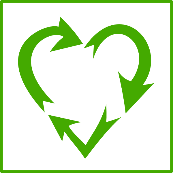 Green recycling symbol