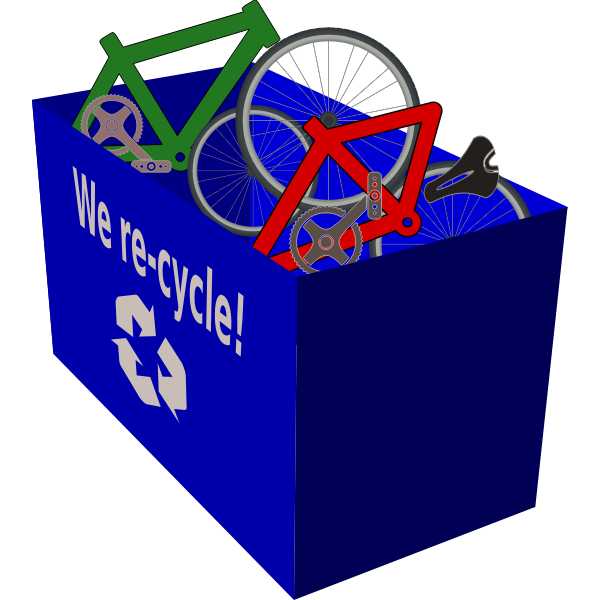 Recycling box blue color
