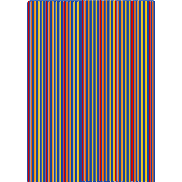 red orange lines back blue