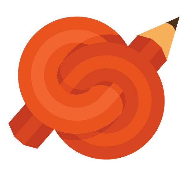 Red pencil tied in a knot