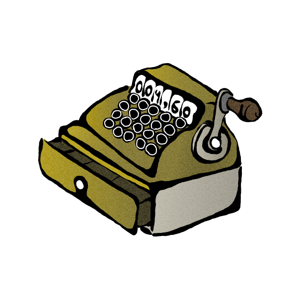 Cash register cartoon clip art