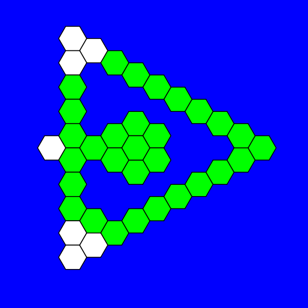 regular hex-a-hop triangular