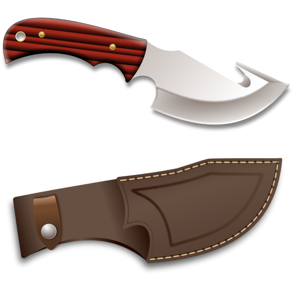 Hunter knife vector illustration.