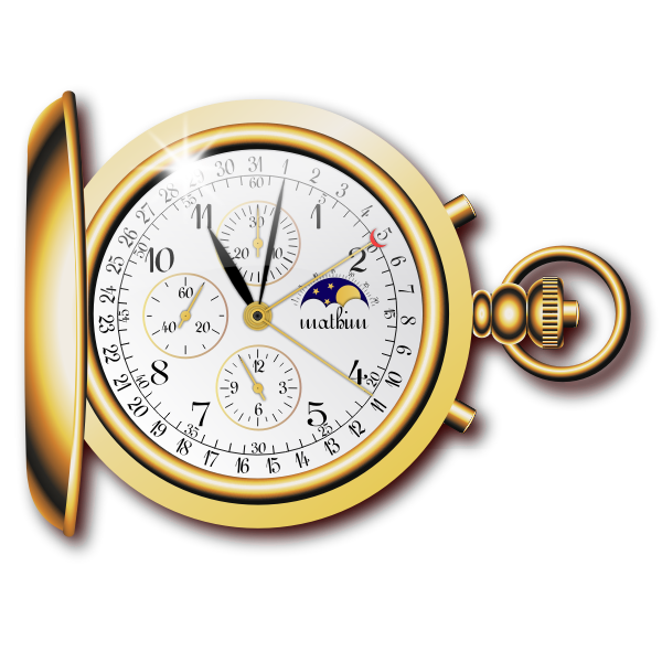 Pocket watch vector drawing