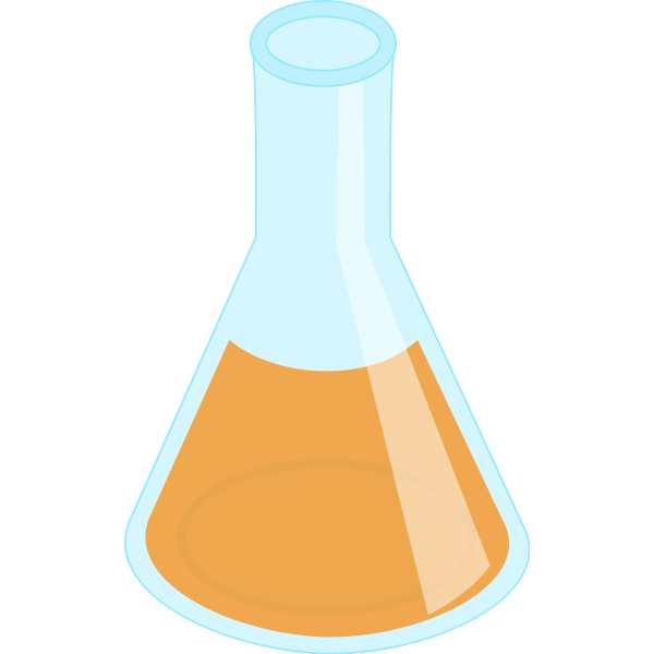 Erlenmeyer flask, full