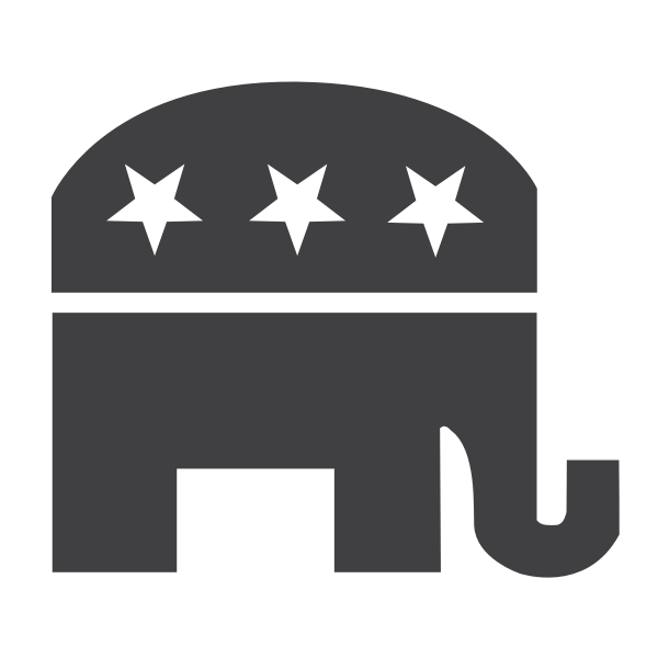 Republican symbol silhouette