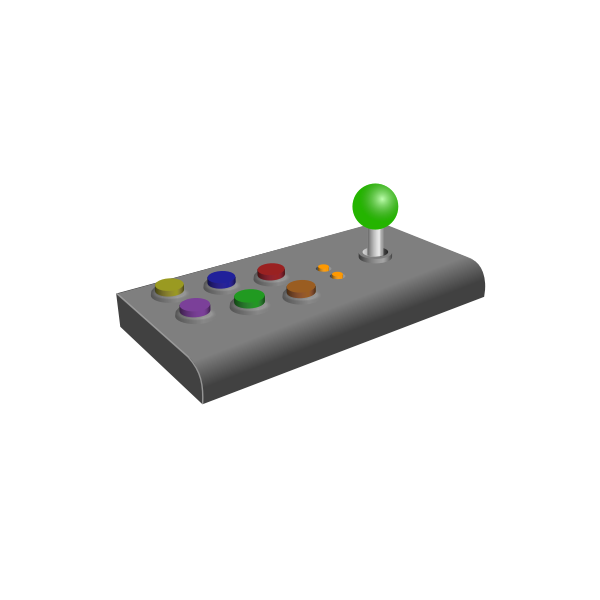 Arcade Turbo joystick vector clip art