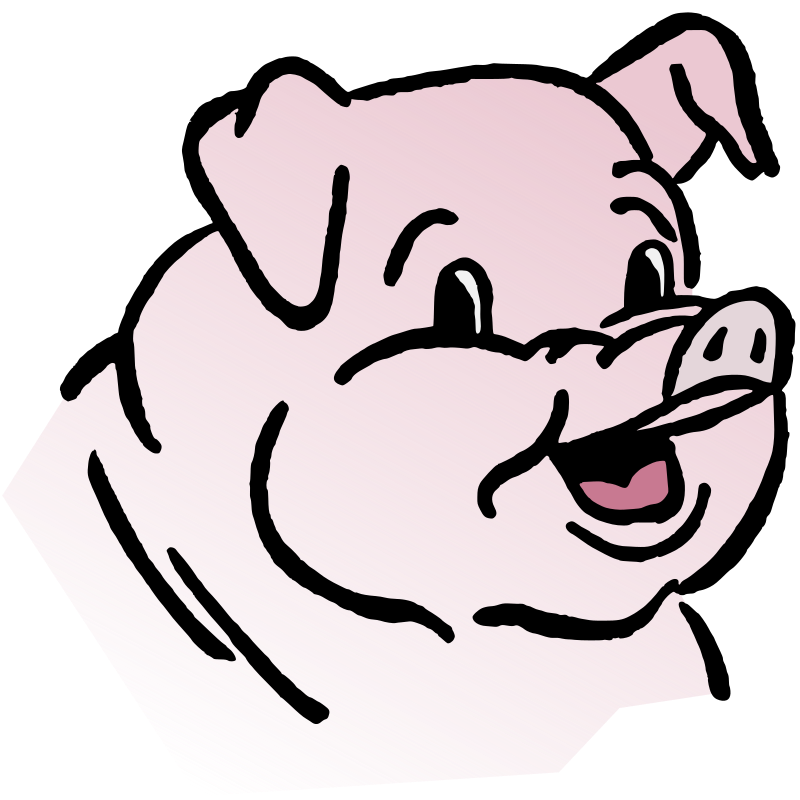 Cartoon pig head