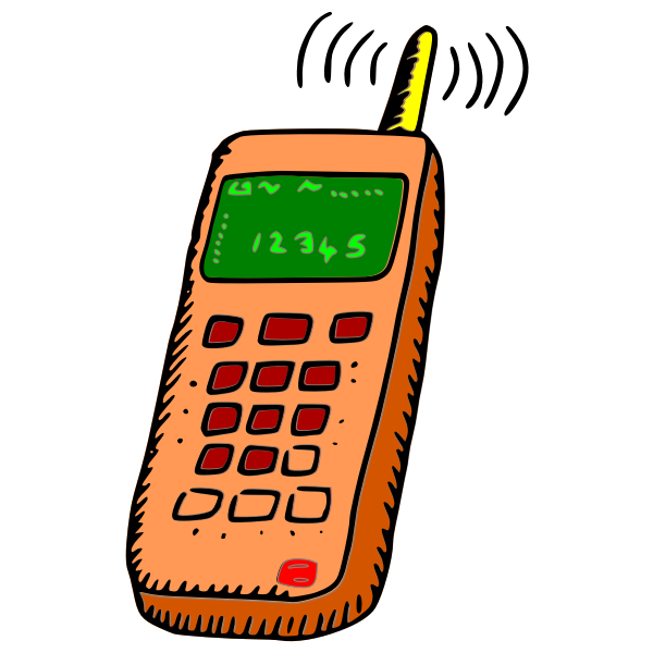 Vector clip art of mobile phone