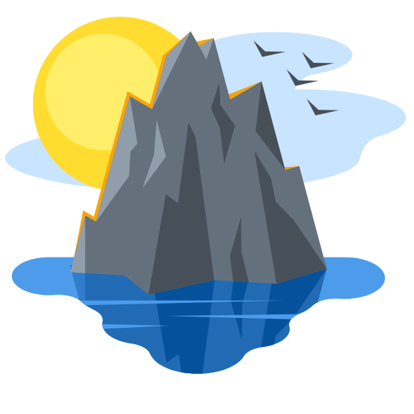 A ridge in the sea