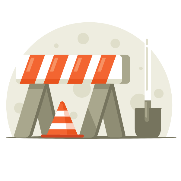 Road closed icon