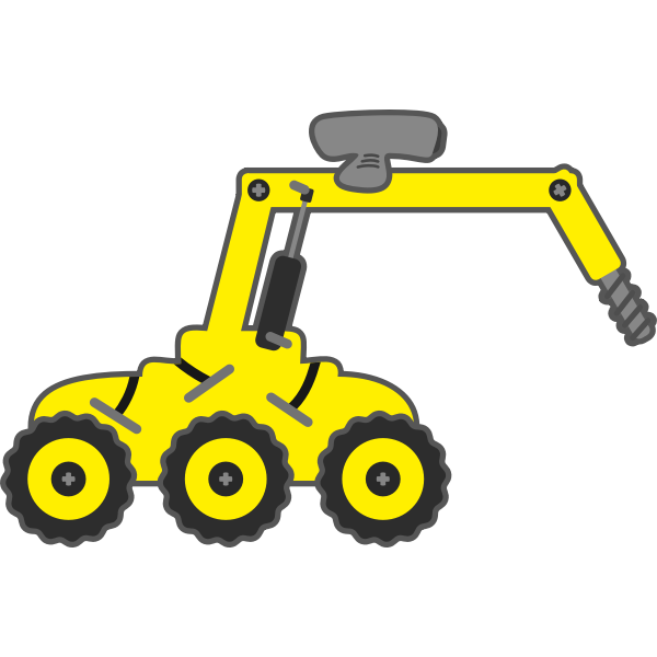 Yellow digger vector graphics