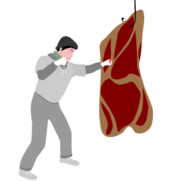 Vector image of a boxer