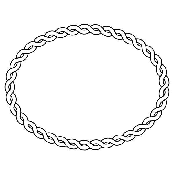 Rope border vector image